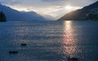 Evening view of the lake near Queenstown