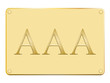 Plaque en or avec triple A