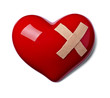heart shape love bandage hurt