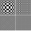 Abstract black and white pattern set