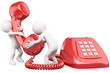 3D small people talking on the phone