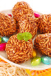 toffee and puffed rice eggs
