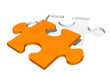 Puzzle, Puzzlestück, Symbol, Ergänzung, orange, Puzzleteil, 3D