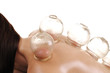 cupping massage - a young woman