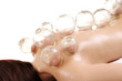 cupping massage - a young woman