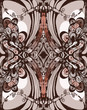 seamless pattern. Vegetable and zoomorphic decoration. vector