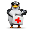 3d Penguin has the first aid kit ready