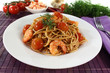 Foto: Spaghetti mit Shrimps Spaghetti mit Shrimps