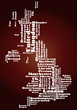 abstract map of United Kingdom abstract map of United Kingdom