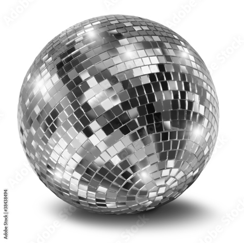 Photo: Silver disco mirror ball Silver disco mirror ball