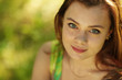 brunette close up portrait