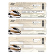 Billet de train modèle de carte