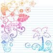 Hawaiian Hibiscus Sketchy Summer Doodles