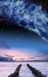 milky way over the sea