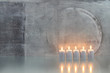 5 Kerzen, hellgrau