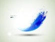 abstract  blue  flying blob