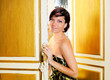 elegance fashion woman in hotel room door