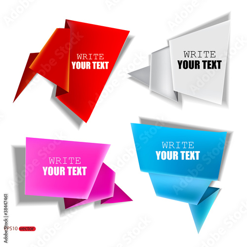 Vector: Vector set of paper bubbles. Vector set of paper bubbles.