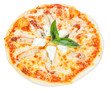 pizza on a white background