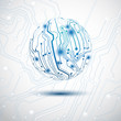 Sfera fatta di circuiti elettrici - Sphere made by circuit board
