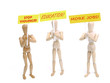 Three wooden dummy demonstrators Three wooden dummy demonstrators