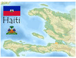 haiti caribbean map flag emblem
