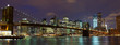 New York City  Brooklyn Bridge panorama at dusk
