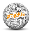 Projekte, Webdesign, www, Kugel, 3D, wordcloud, tagcloud, SEO