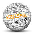 Startseite, Home, Kugel, 3D, wordcloud, tagcloud, SEO, Webdesign
