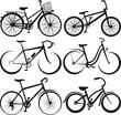 bike - silhouette and the outlines