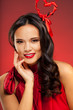 Girl with Valentine day hairstyle
