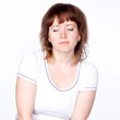 woman, portrait, studio, emotion