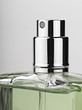 bottle spray perfume against gray background