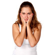 woman, portrait, studio, emotion