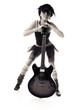 Beautiful girl with a guitar