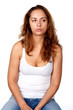 woman, portrait, studio, emotion