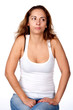 woman, portrait, studio, emotion