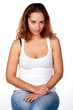 woman, portrait, studio, emotion