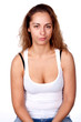woman, portrait, studio, emotion