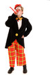 Clown bläst in Tröte