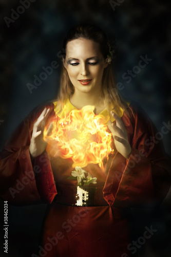 Photo: portrait of young beautiful woman - fairy portrait of young beautiful woman - fairy