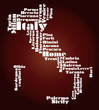 abstract map of Italy abstract map of Italy