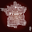 abstract map of France abstract map of France