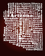 abstract map of Arizona state, USA