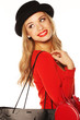 Fashionable Blonde Giving Over-the-shoulder Look.