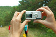 Digital camera in a hand