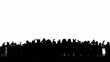Dancing crowd - silhouettes Dancing crowd - silhouettes