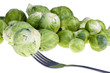 Green raw Brussels sprouts