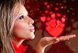 Photo: Woman celebrating Valentines day Woman celebrating Valentines day