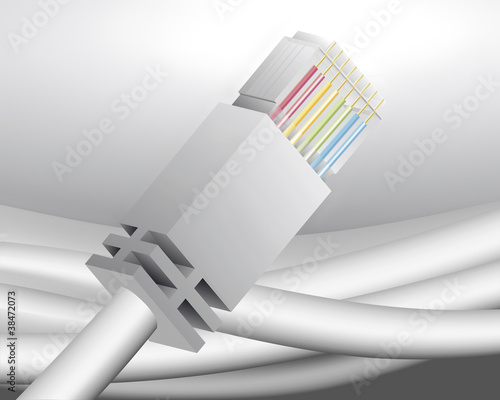 Illustration: Netzwerkstecker Netzwerkstecker